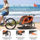 Child Bike Trailer Foldable 2 Seater Stroller Double Kids Carrier 100 Lbs