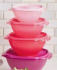 Tupperware Classic Servalier Bowls Set Of 4 Shades Of Pink Serving   Mixing