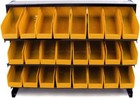 Small Parts Organizer 24 Plastic Storage Bin Steel Rack Removable Drawers Garage