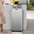 16 Gallon Motion Sensor Kitchen Trash Can Stainless Steel Garbage Bin Silver