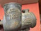 Vintage Russwin No 1 Meat Grinder Food Chopper Wood Handle Hand Crank Americana