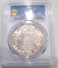 1787 Lima Peru Mi 8 Reales Carolus Iii Silver Coin  Graded Au58 By Pcgs  Bu   
