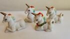 Lot Of 4 Vintage 90s Porcelain Unicorn Figurines Gold Horn Rainbow Hair 3  