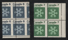 Canada 1971 From Booklet Sc   543 Imperf Between W  Crease Fold   2 Blocks Of 4