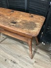 Antique 1800s French Provincial Dough Box Table Large 37 x18  Lid Legs Primitive