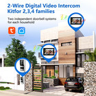 2-wire Video Intercom System  7 Inch Monitor With Doorbell Camera  Wired Door