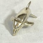 Vintage Solid Sterling Silver Tiny Miniature Dolphin Pendant