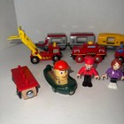 Vintage Brio Wooden   Plastic Train Lot Of 15 Pieces Theodore Tugboat