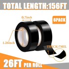 Electrical Tape Black 0 7inx26 5ft 7mil Thick 6 Pack industrial Grade Electric 7