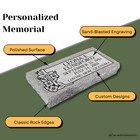 Flat Marker Headstone - 16 X 8 X 3     - Gray Granite