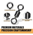 Tsunami   s Heavy Duty Rolling Barrel Fishing Swivels  10 99lb 36qty-black Nickel
