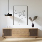 Horse Animal Art Print Animals Nature One Line Drawing Poster Framed Options