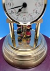 Vintage Mini Bucherer Anniversary Glass Dome Clock With Dancers 5  Tall  Working