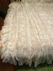 Vintage Mcm Pair Of Cream Ruffled Sheer Curtains By Sears 80   x50     60   s Romantic