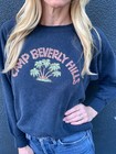 Vintage 70s Camp Beverly Hills Navy Raglan Sweatshirt Adult Sz S T-shirt 80s