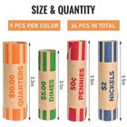 Thebluetouch Preformed Coin Wrappers Rolls  36 36 Assorted  Assorted 