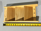 Vintage Wood Wall Mail Organizer Letter Holder 3 Hooks 3 Slot Key Rack
