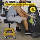 Garage Workshop Stool 300lbs Rolling W  Wheels Adjustable Seat Heavy Duty