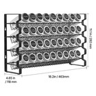 Spice Rack Organizer For Cabinet 36 Empty Jars Lids Labels Funnel Complete Set