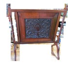 Vintage Chip Carved Wood Fire Screen Mahogany Wood Wonderful Design 24 x28 