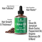 Clove  Rosemary  Peppermint   Jamaican Black Castor Oil Serum - Vegan Hair Growt