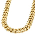 14k Gold Electro Plated Thick Heavy Men s Gold Cuban Link Chain Necklace