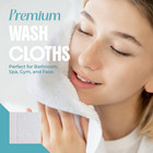 Threads  100  Cotton Wash Cloths     Soft  12x12  600 Gsm   12 Pack White 