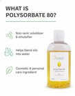 Polysorbate 80  tween 80  T-maz 80  Cosmetic Grade Solubilizer   Emulsifier 4 Oz