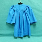 Vtg Murphy Robes Blue white Bow Collar Church Choir Top 