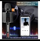Bonaok Karaoke Microphone  Portable Wireless Bluetooth Karaoke Mic System G50