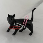 Black Cat Paper Clip Sewing Pins Magnet Magnetic Holder Kitty Pussy Magnet