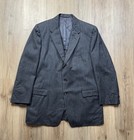 50s Vintage Middishade Two Piece Wool Pinstriped Suit Grey Tailored Bespoke Nice