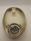 Vintage 1945 Usa Ceramic Ashtray Mid Century Green Cream With Script Letter   