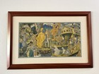 6 Framed Hawaiian-themed Art Prints Koa Wood Frames   300 piece