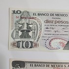 1971 Mexico 10 Diez   5 Cinco Pesos Banknotes Currency El Banco De Mexico Sa Not