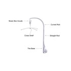 26inch White Baby Crib Mobile Music Box Bed Bell Toy Holder Arm Bracket Nut S   