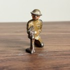 Vintage 30s Barclay Manoil Cast Metal Toy Soldier Kneeling Machine Gunner