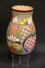 Talavera Vase Pot Mexican Pottery Folk Art Hand Painted Home Decor Ceramic 9 5 