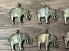 Lot Of 9 Vtg African Brass Ghana Ashanti Elephant Pendant Jewelry Art Figurines