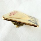 Vintage Gwta 1987 Pioneer Screwback Lapel Pin Gold Wing Touring Motorcycle Club