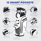Sturdum 14-way Golf Stand Bag 900d Oxford Full-length Dividers Reinforced Base
