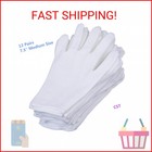 12 Pairs White Cotton Gloves 7 5  Medium Size cst  Film  Coins  Cd dvd  Handling
