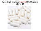 Empty Hpmc Vegetarian Vegi Cellulose Separated Capsules Size 00 Halal   Kosher 