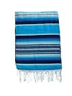 Sarape Xxl 5  X 7  mexican Blanket hot Rod  Seat Covers motorcycle  Turquoise