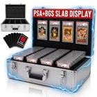 4 Row Graded Card Storage Box - Durable Case With 8 Foam Inserts  Holds 640 Card