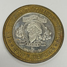  10 Whiskey  Primm Nevada  999  60 Oz Silver Round Token Gaming Bonnie   Clyde