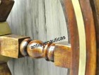 24  Brass Nautical Ship Steering Wheel Pirate D  cor Wooden Fishing Wall Boat