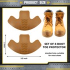 Geyoga 8 Pcs Boot Toe Protectors Work 9 X 4 Cm  3 54 X 1 57 Inch  Brown 