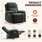 Korser Power Recliner Chair With Massage Usb Ports Type C For Living Room