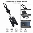 Retractable Badge Holder  Heavy Duty Carabiner Keychain  Tactical Id Card Holder